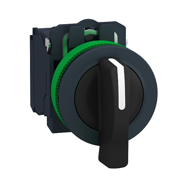Comutador Faceado Ø30Mm Plástico, 3 Posições Fixas, Manopla Longa, Preto, 2Na XB5FJ33 SCHNEIDER