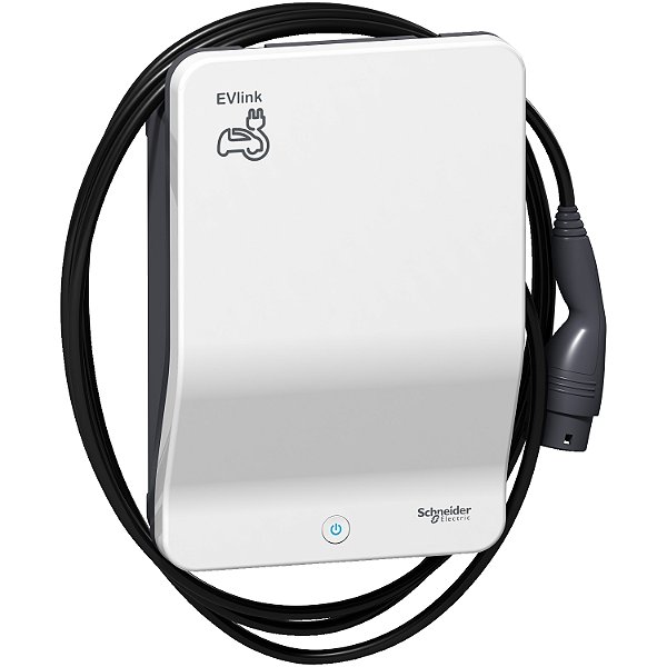 Carregador Veicular Evlink Smart Wallbox - 22 Kw - Cabo T2 Acoplado - Chave EVB1A22PCKI SCHNEIDER