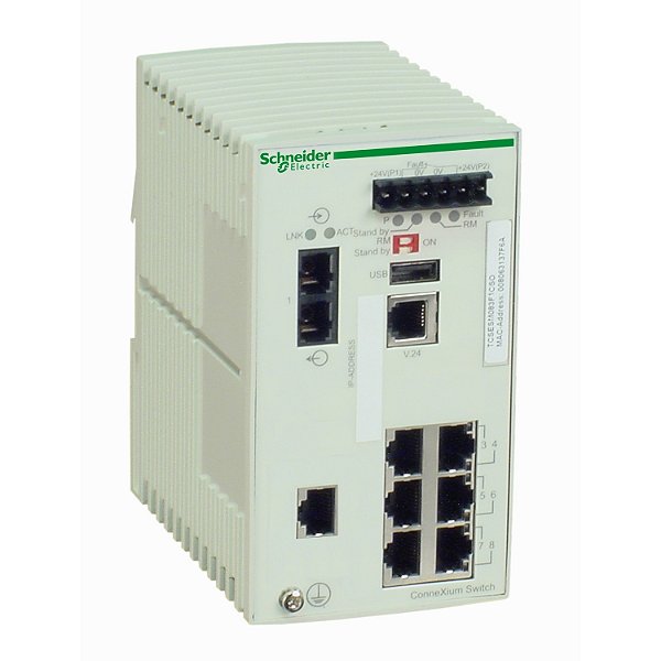 Switch Gerenciavel Connexium 7 Portas Tx1 Porta Fxmonomodo TCSESM083F1CS0 SCHNEIDER