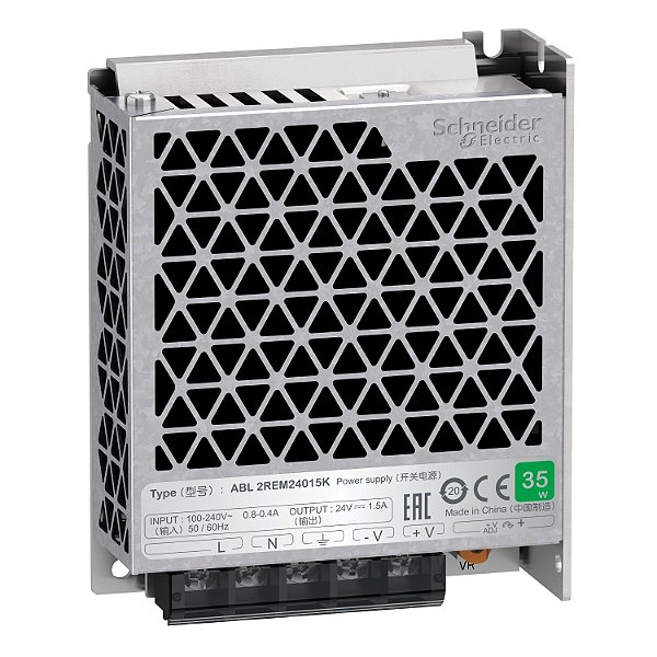 Fonte De Alimentação Chaveada - 24 Vdc - 35 W - 1.5 A - 110/220 Vac - Monofásica ABL2REM24015K SCHNEIDER