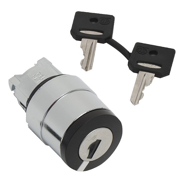 Cabeçote Para Comutador Ø22Mm Metálico, 2 Posições Fixas, Com Chave ZB4BG414 SCHNEIDER