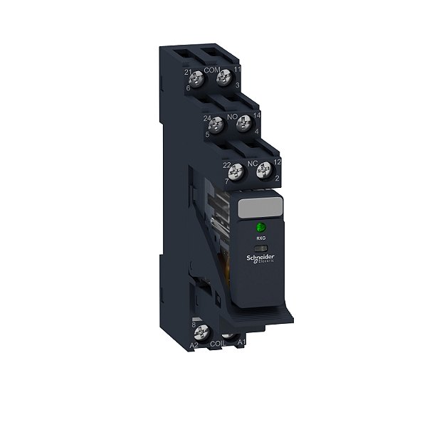 Interface Plug-In Relay Pre-Assembled, 5 A, 2 Co, Led, Protection Module, 230 V Ac RXG23P7PV SCHNEIDER