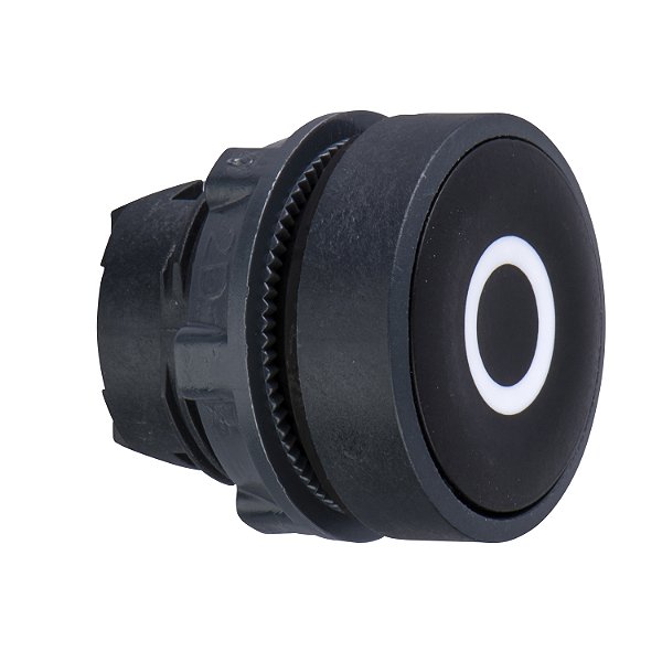 Cabeçote Para Botão Ø22Mm Plástico, Faceado, Retorno Por Mola, Preto, "O" ZB5AA232 SCHNEIDER