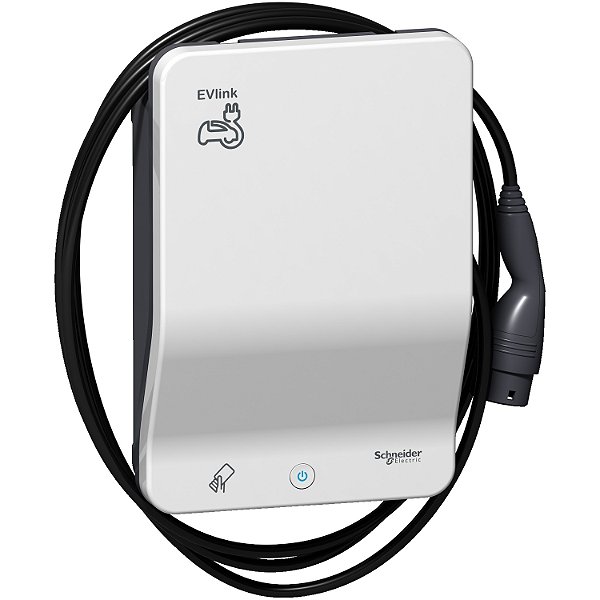 Carregador Veicular Evlink Smart Wallbox - 22 Kw - Cabo T2 Acoplado - Rfid EVB1A22PCRI SCHNEIDER