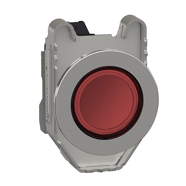 Pilot Light Flush Mounted, Metal, Red, Ø30, Plain Lens With Integral Led, 24 V Ac/Dc XB4FVB4 SCHNEIDER