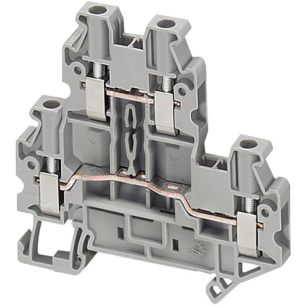 Conector Parafuso 2 Niveis 2.5Mm2 4 Pontos Cinza NSYTRV24D SCHNEIDER