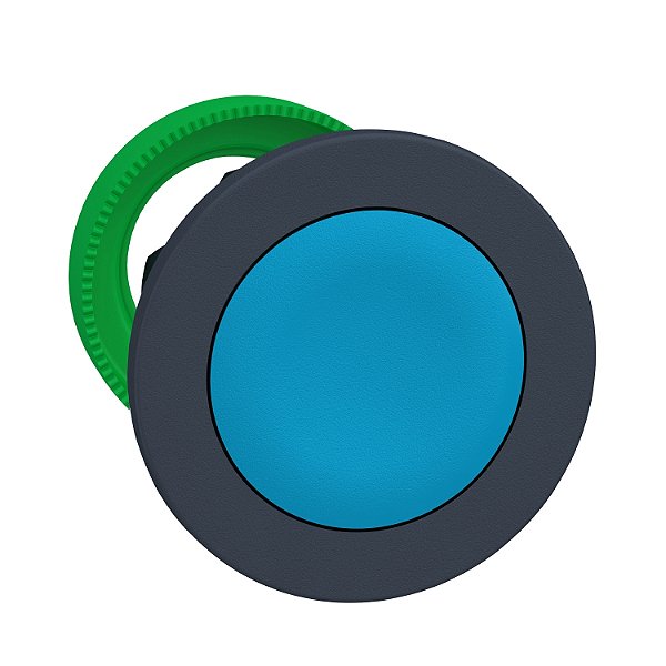 Flush Mounted Push Button Head, Plastic, Blue, Ø30, Spring Return, Unmarked ZB5FA6 SCHNEIDER