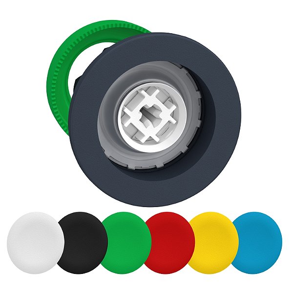 Flush Mounted Pushbutton Head With Set Of 6 Colored Standard Cap ZB5FA9 SCHNEIDER