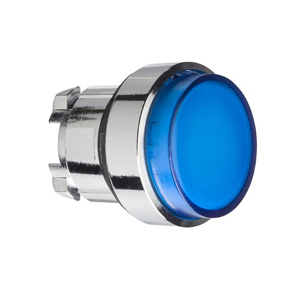 Cabeçote Para Botão Luminoso Modular Ø22Mm Metálico, Saliente, Para Lâmpada Ba9S, Azul ZB4BW16 SCHNEIDER