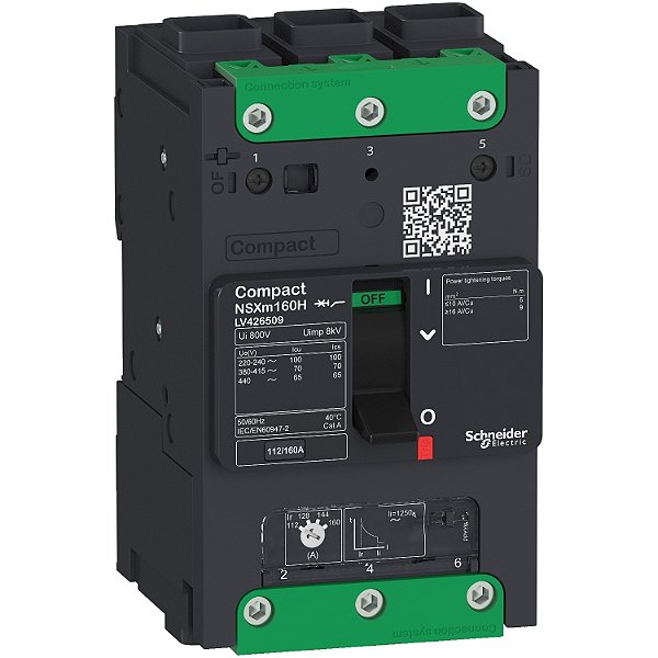 Circuit Breaker Compact Nsxm N (50 Ka At 415 Vac), 3P 3D, 16 A Rating Tmd Trip Unit, Everlink Connectors LV426400 SCHNEIDER