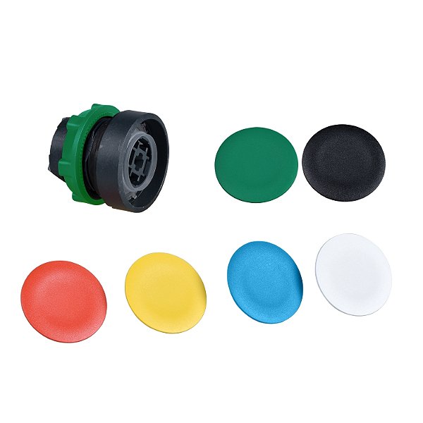 Cabeçote Para Botão Ø22Mm Plástico, Retorno Por Mola, 6 Pastilhas Coloridas ZB5AA9 SCHNEIDER