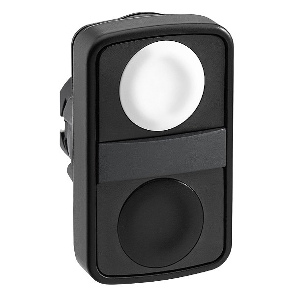 Cabeçote Para Botão Duplo Ø22Mm Plástico, Retorno Por Mola, Branco, Preto ZB5AA7120 SCHNEIDER