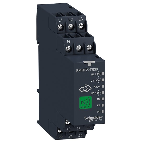 Nfc 3-Phase Monitoring Relay, 8 A, 2Co, Multifunction, 208…480 V Ac RMNF22TB30 SCHNEIDER