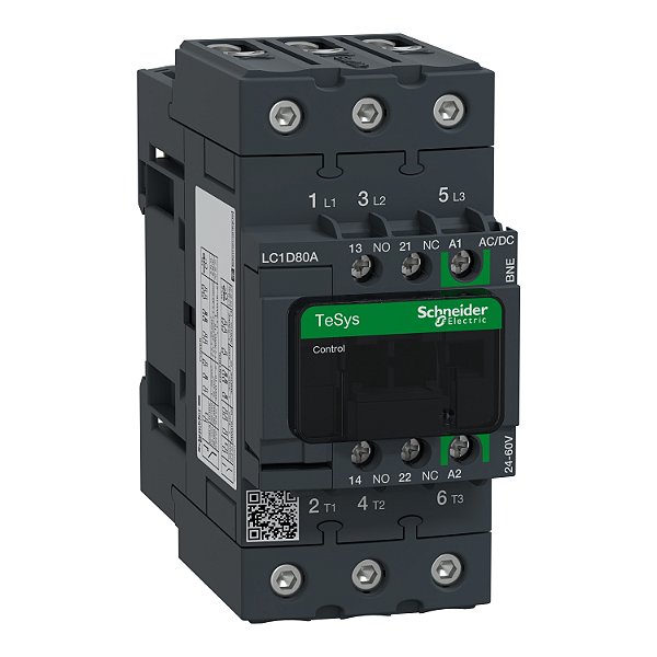 Tesys D Contactor 3P 80A Ac-3 Up To 440V Coil 24-60V Ac/Dc Everlink LC1D80ABNE SCHNEIDER