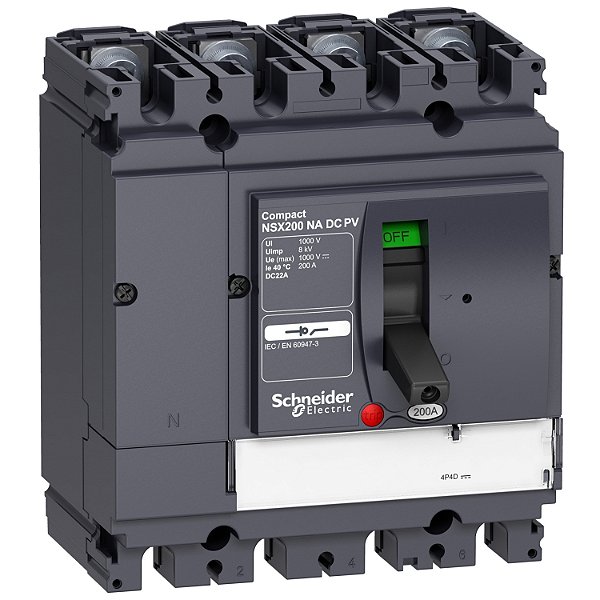 Switch Disconnector Compact Nsx160 Na Dc Pv, 4 Poles, 160 A LV438160 SCHNEIDER