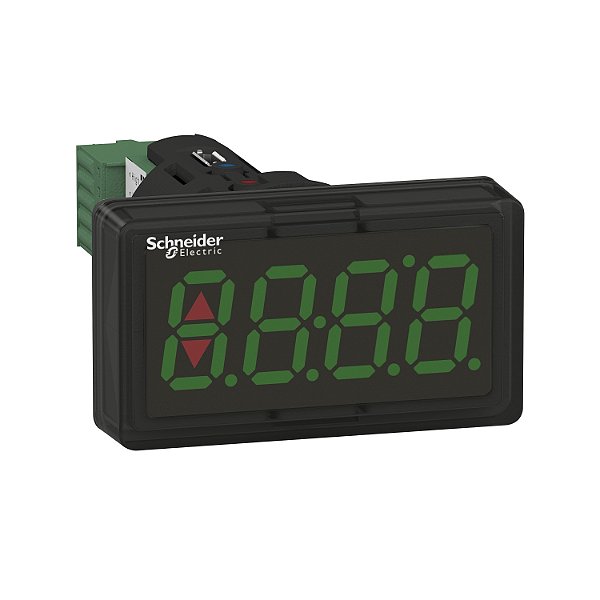 Display Digital Ø22Mm Plástico, Visor De 4 Dígitos, Led Verde, 7 Segmentos, Entrada 4...20Ma XBH1AA0G4 SCHNEIDER
