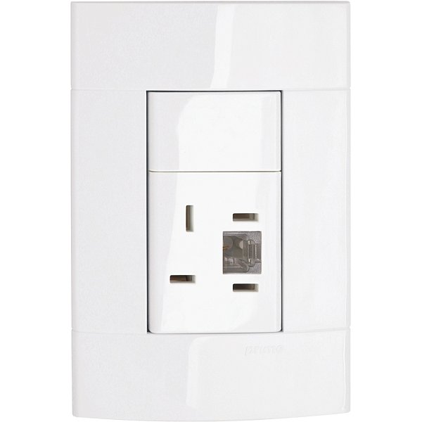 Conjunto Tomada 4P Padrao Telebras Com Rj11 2 Fios Pl/Br PRM043171 SCHNEIDER