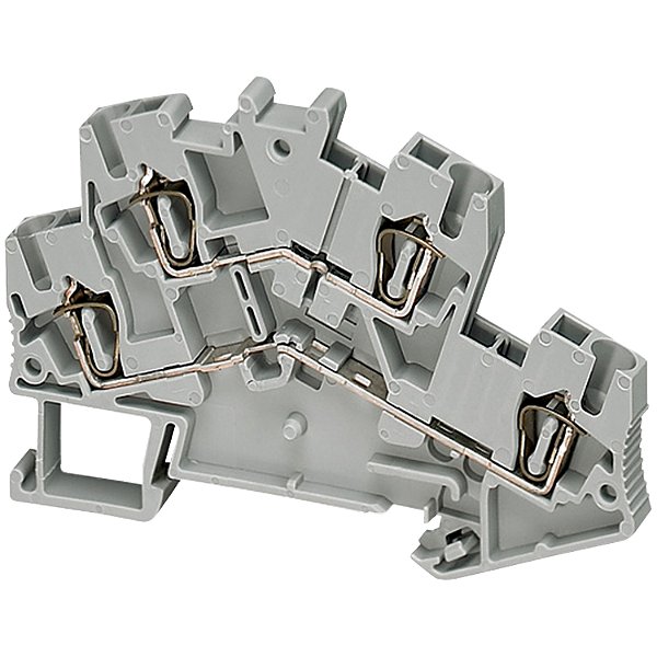 Conector Mola 2 Niveis 4Mm2 4 Pontos Azul NSYTRR44DBL SCHNEIDER