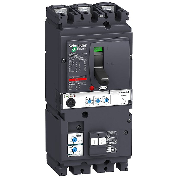 Disjuntor Nsx250B 2.2 250A + Vigi Mh 3P LV431975 SCHNEIDER