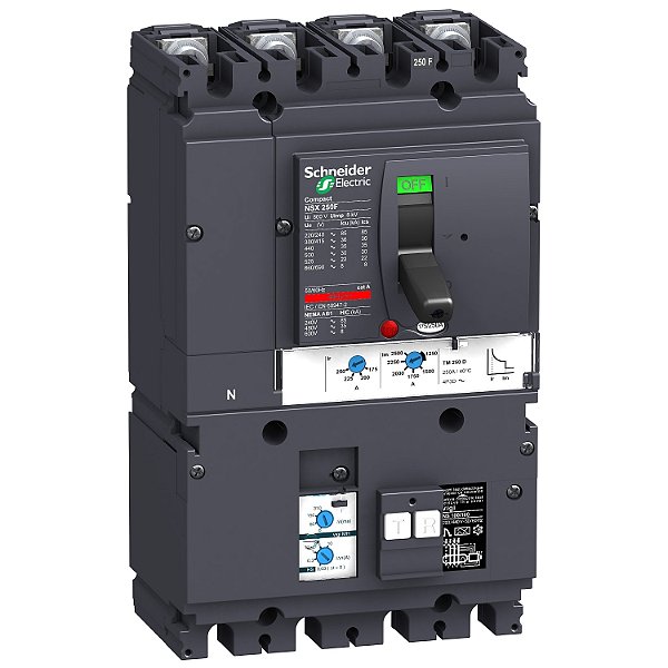 Disjuntor Nsx250B Tm200D + Vigi Mh 4P3D LV431911 SCHNEIDER