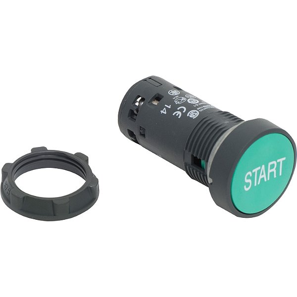 Botão Monobloco Ø22Mm Plástico, Retorno Por Mola, Verde, "Start", Na XB7NA3133 SCHNEIDER
