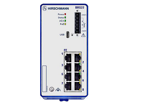 Switch Industrial Compacto para montagem em trilho DIN com Contato (seco) BRS20-1200ZZZZ-STCY99H HSES 942170999 Hirschmann