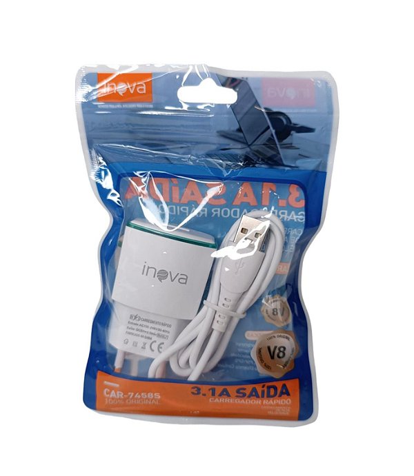 CAR-7458S CARREGADOR V8 3.1A INOVA