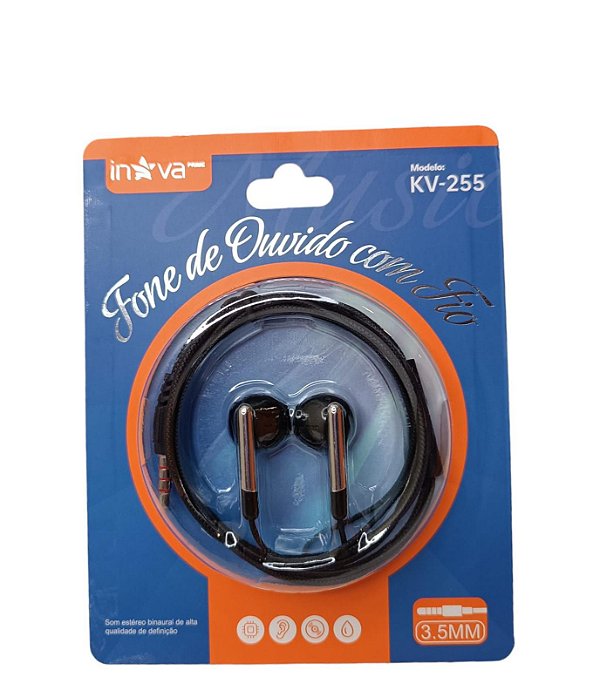 KV-255 FONE DE OUVIDO COM FIO INOVA PRIME
