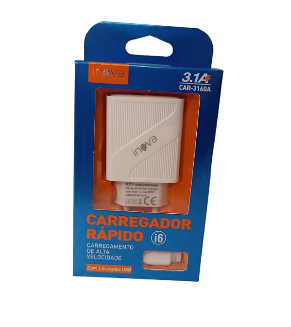 CAR-3160A CARREGADOR IPHONE 3.1A INOVA
