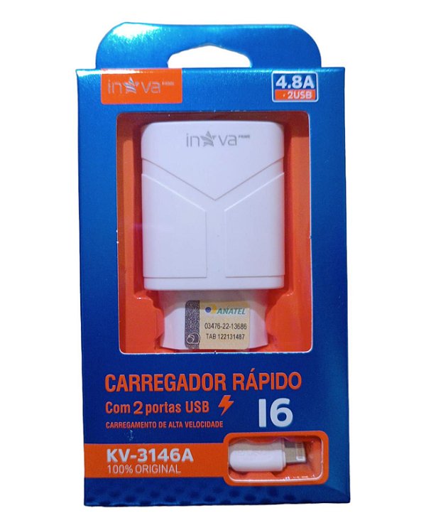 KV-3146A CARREGADOR IPHONE 4.8A INOVA