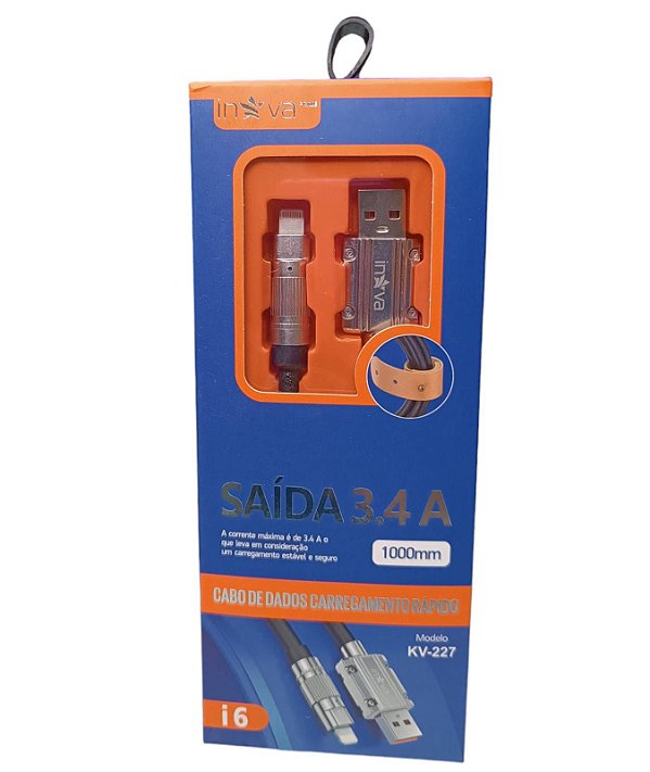 KV-227 CABO USB IPHONE 3.4A 1M INOVA PRIME