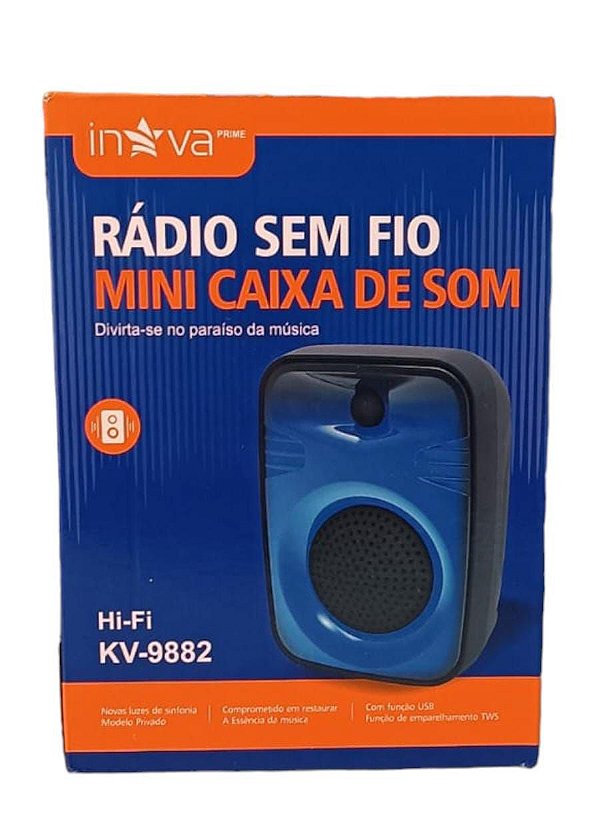 KV-9882 MINI CAIXA DE SOM BLUETOOTH INOVA PRIME
