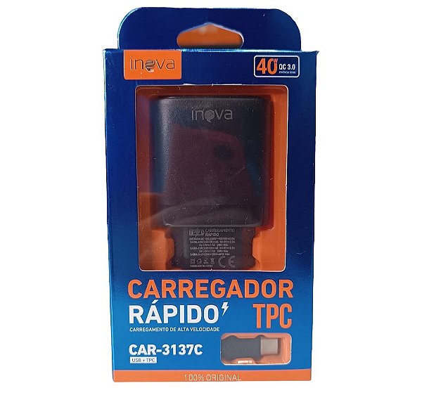 CAR-3137C CARREGADOR TIPO C 40W INOVA