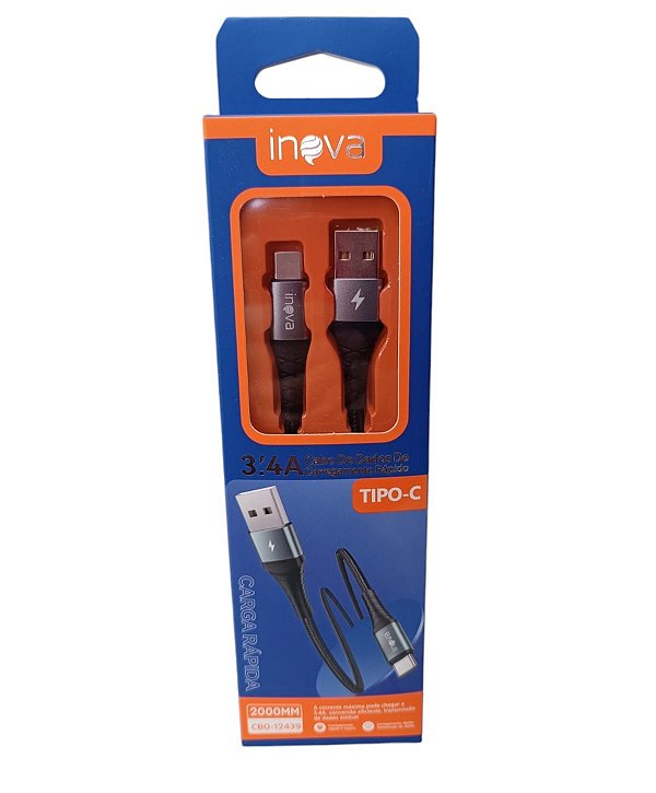 CBO-12439 CABO USB TIPO C 3.4A 2M INOVA