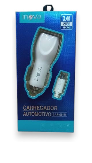 CAR-G5111 CARREGADOR AUTOMOTIVO V8 3.4A INOVA