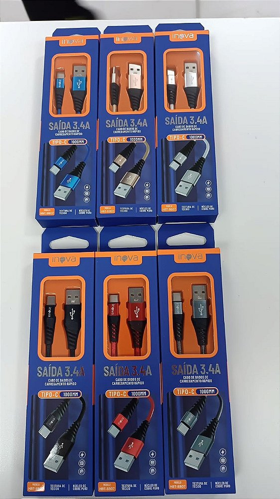 HBT-8807 CABO USB TIPO C 3.4A 1M INOVA