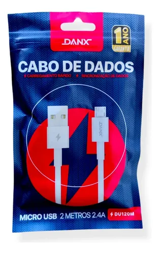 DU120M CABO MICRO USB 2M 2.4A DANX