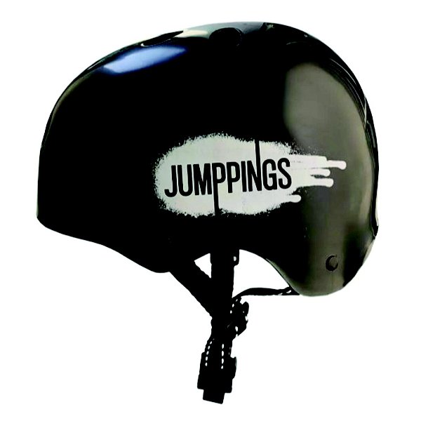 Capacete Preto Jumppings  skate e bike
