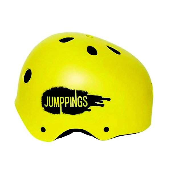 Capacete Amarelo Bandeira Jumppings skate