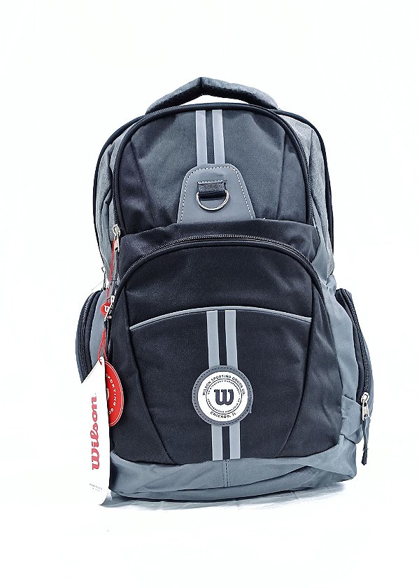 Mochila Wilson Preta Cinza Poliester 65011075bl
