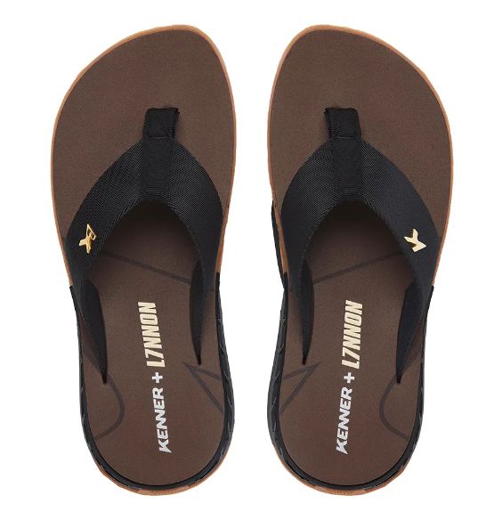 SANDALIA KENNER RAKKA L7 CREPE PRETO MRRM CAFE