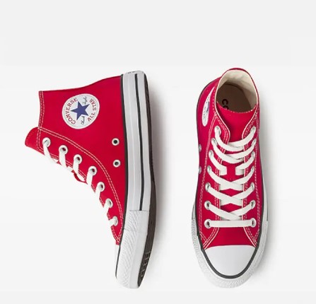 TENIS CONVERSE CHUCK TAYLOR ALL STAR VERMELHO CRU PRETO CT00040004