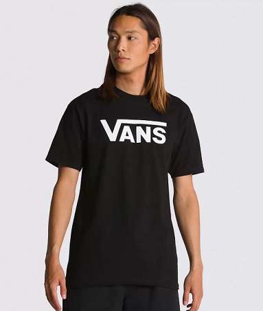 CAMISETA  ALGODAO VANS BLACK-WHITE VN0A4BRWY28