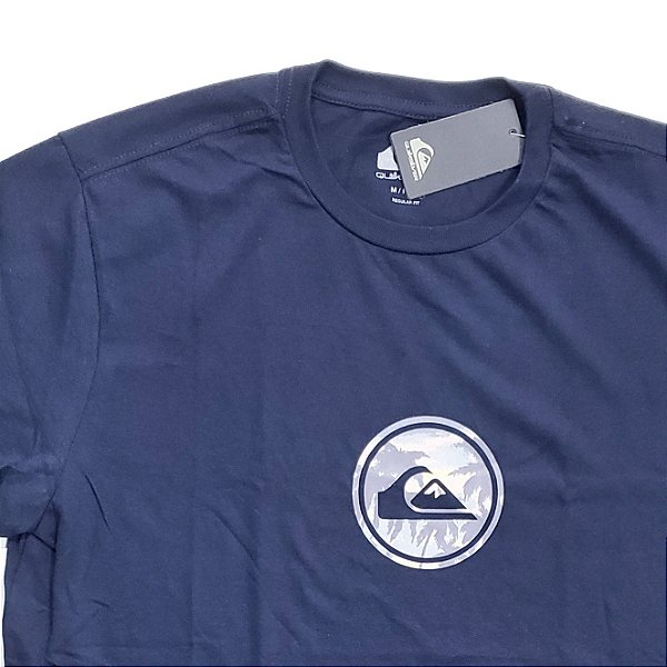 CAMISETA QUIKSILVER GRADIENT ROUND TROPICAMO MARINHO