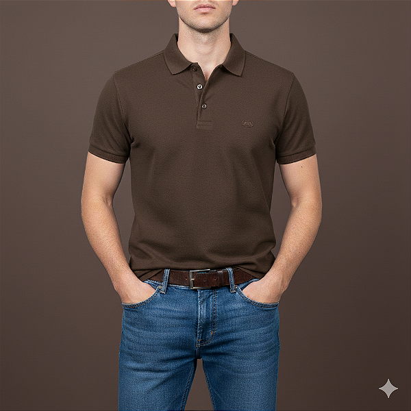CAMISETA POLO MARRON CLASSICA IMMUNE 104