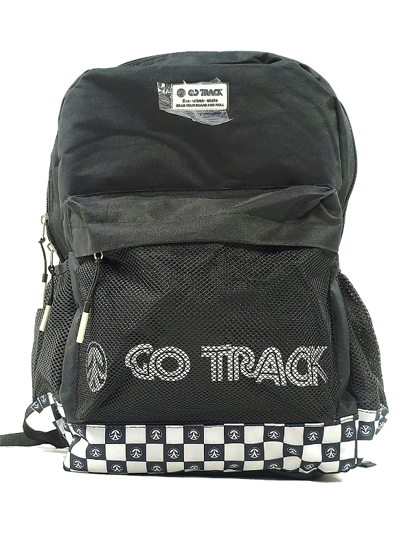 Mochila GO TRACK Preta e Branco Esportiva GTM2301600