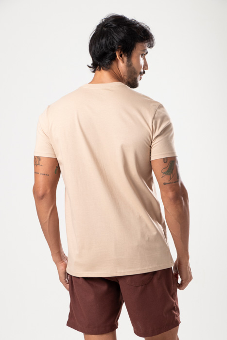 CAMISETA MARESIA SILK SLIM DOTS CAMELO