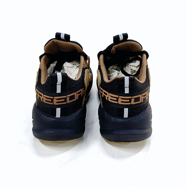 Tênis Freeday Static Cognac Choco Preto FR30002