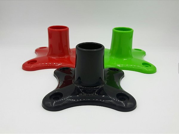 Base Reta c/ haste PVC 30cm - Preta