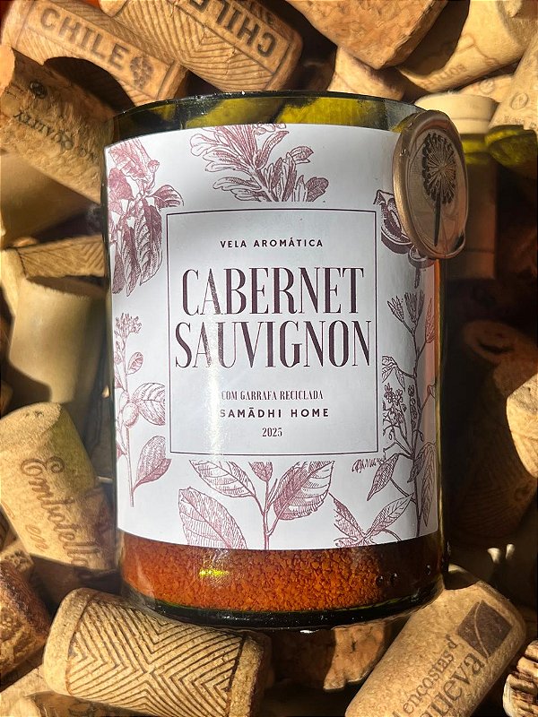Vela Aromática em Garrafa de vinho - Cabernet Sauvignon